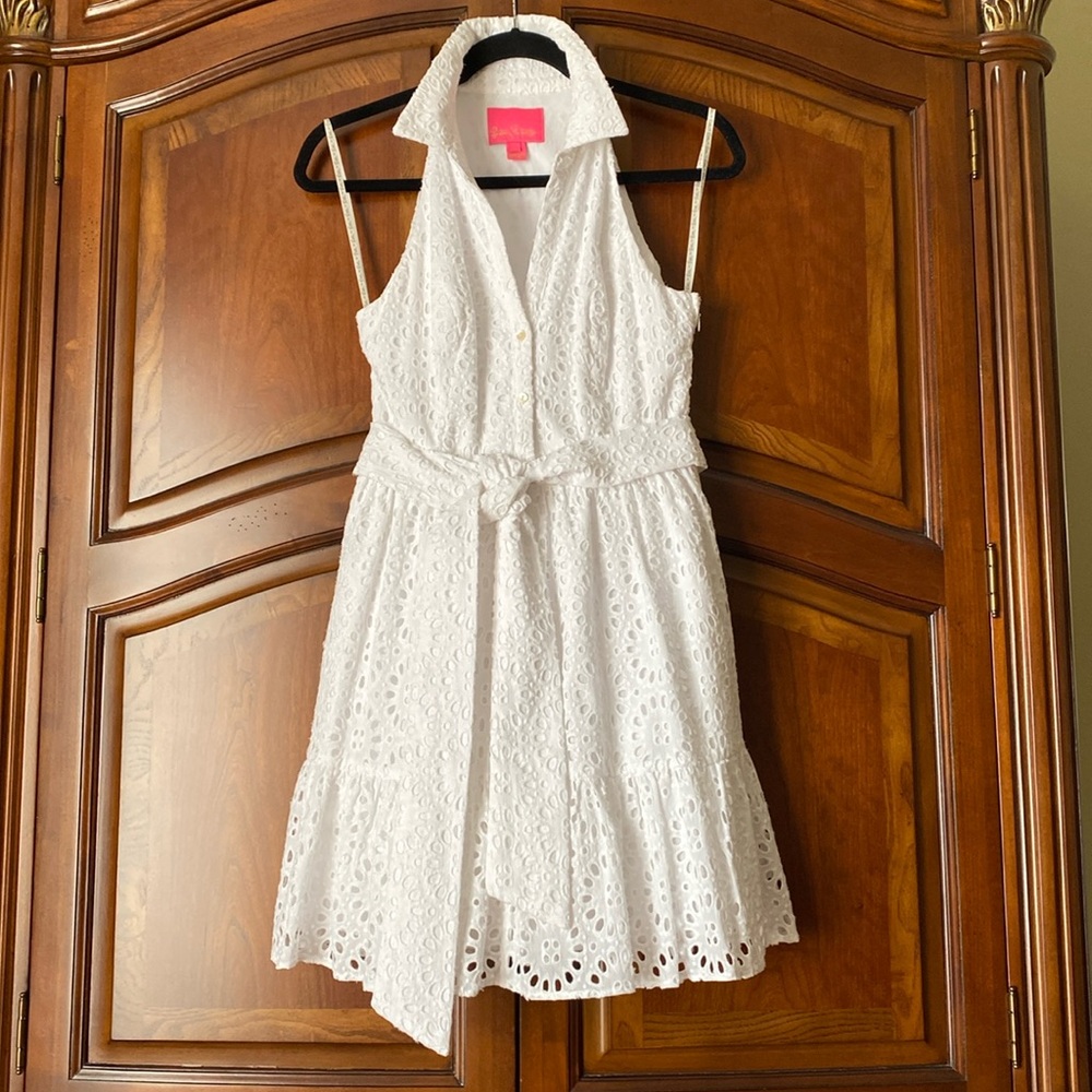 Lilly Pulitzer white eyelet dress, size 2.